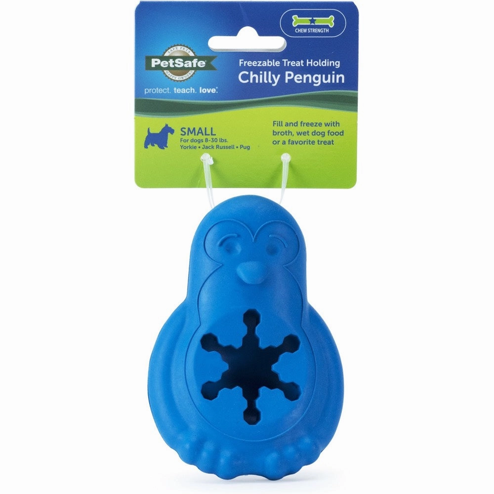 Petsafe Chilly Penguin Freezable Treat Dispensing Dog Toy dog harness dog training collar dog safety vest dog seatbelt dog ID tag