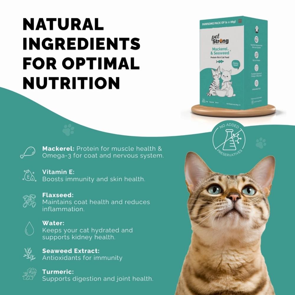 PetStrong Mackerel and Seaweed in Gravy Cat Wet Food
