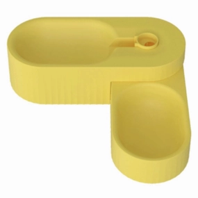 Pidan Dual Dog Bowl (Canary Yellow) dog harness dog training collar dog safety vest dog seatbelt dog ID tag