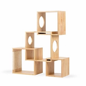 Pidan Geometrical 4-Squares Modular Cat Tree cat accessories cat collar cat harness cat backpack cat ID tag
