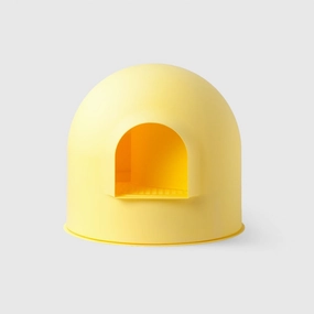 Pidan Igloo Cat Litter Box (Canary Yellow) cat accessories cat collar cat harness cat backpack cat ID tag