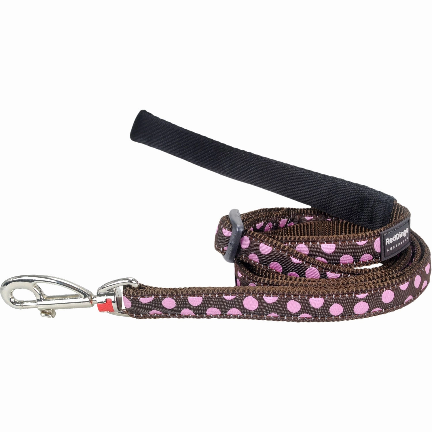 Pink Spots on Brown Dog Leash dog leash harness set dog leash clip rope dog leash retractable leash