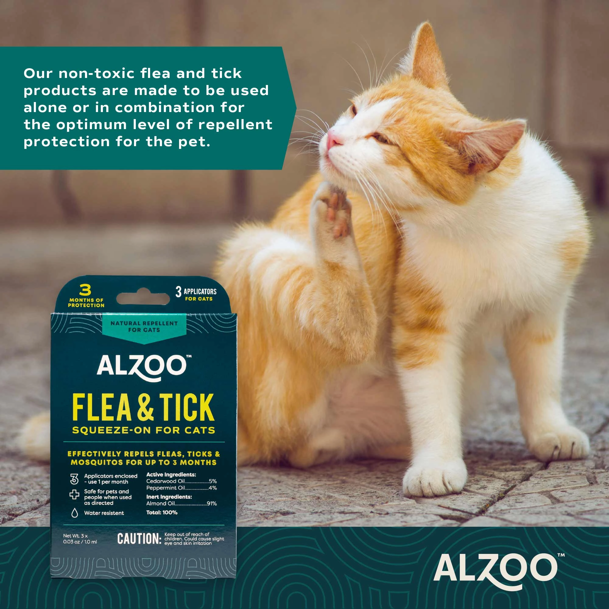 Plant-Based Flea & Tick Squeeze-On Topical for Cats