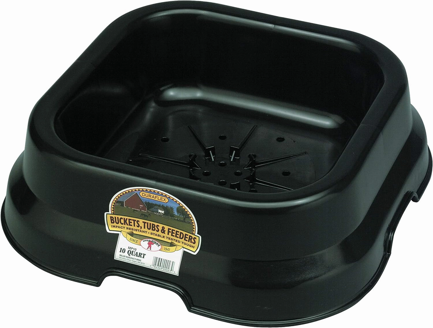 Plastic Salt & Mineral Block Pan, 10 qt, Black