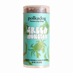 Polkadog Green Monstah Bits Treats For Cats & Dogs 2oz (Mini Tube) dog sweater dog tuxedo dog dress holiday dog outfit dog birthday shirt