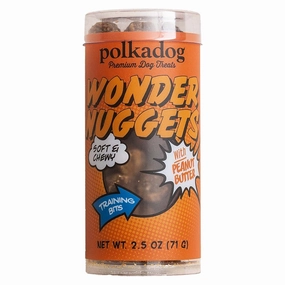 Polkadog Wonder Nuggets Peanut Butter Dog Treats 2.5oz (Mini Tube) dog sweater dog tuxedo dog dress holiday dog outfit dog birthday shirt