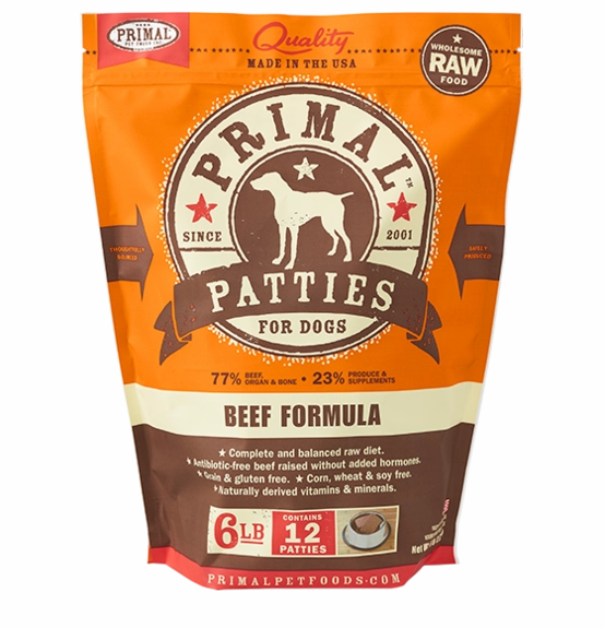 Primal Frozen Raw Dog Food Beef