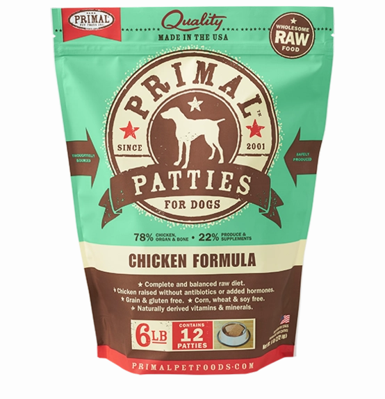 Primal Frozen Raw Dog Food Chicken