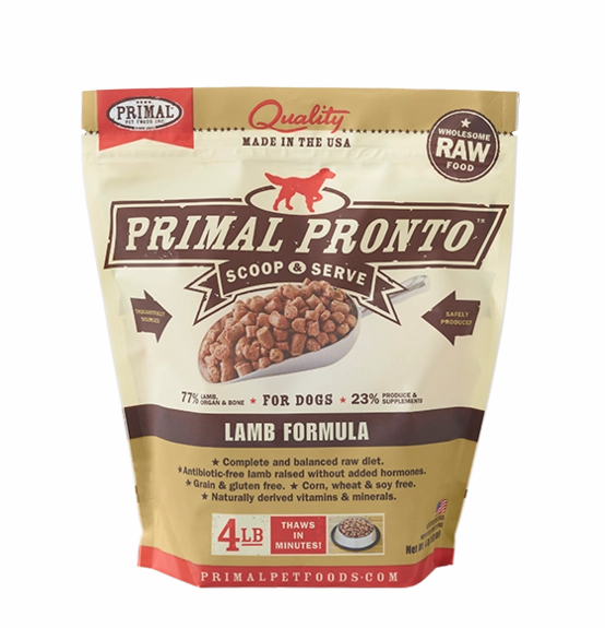 Primal Frozen Raw Dog Food Lamb