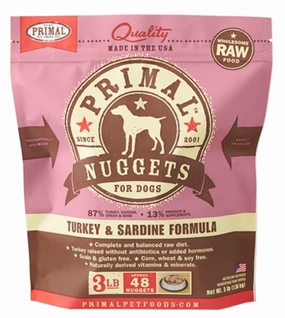 Primal Frozen Raw Dog Food Turkey & Sardine livestock health goat wellness poultry spray cattle health aid goat nutrition