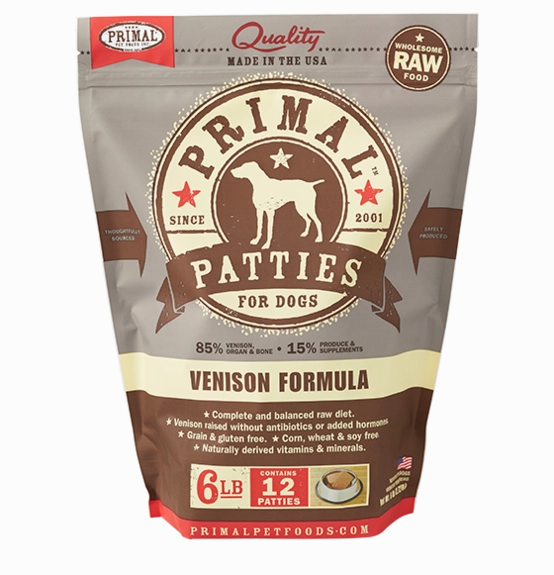 Primal Frozen Raw Dog Food Venison