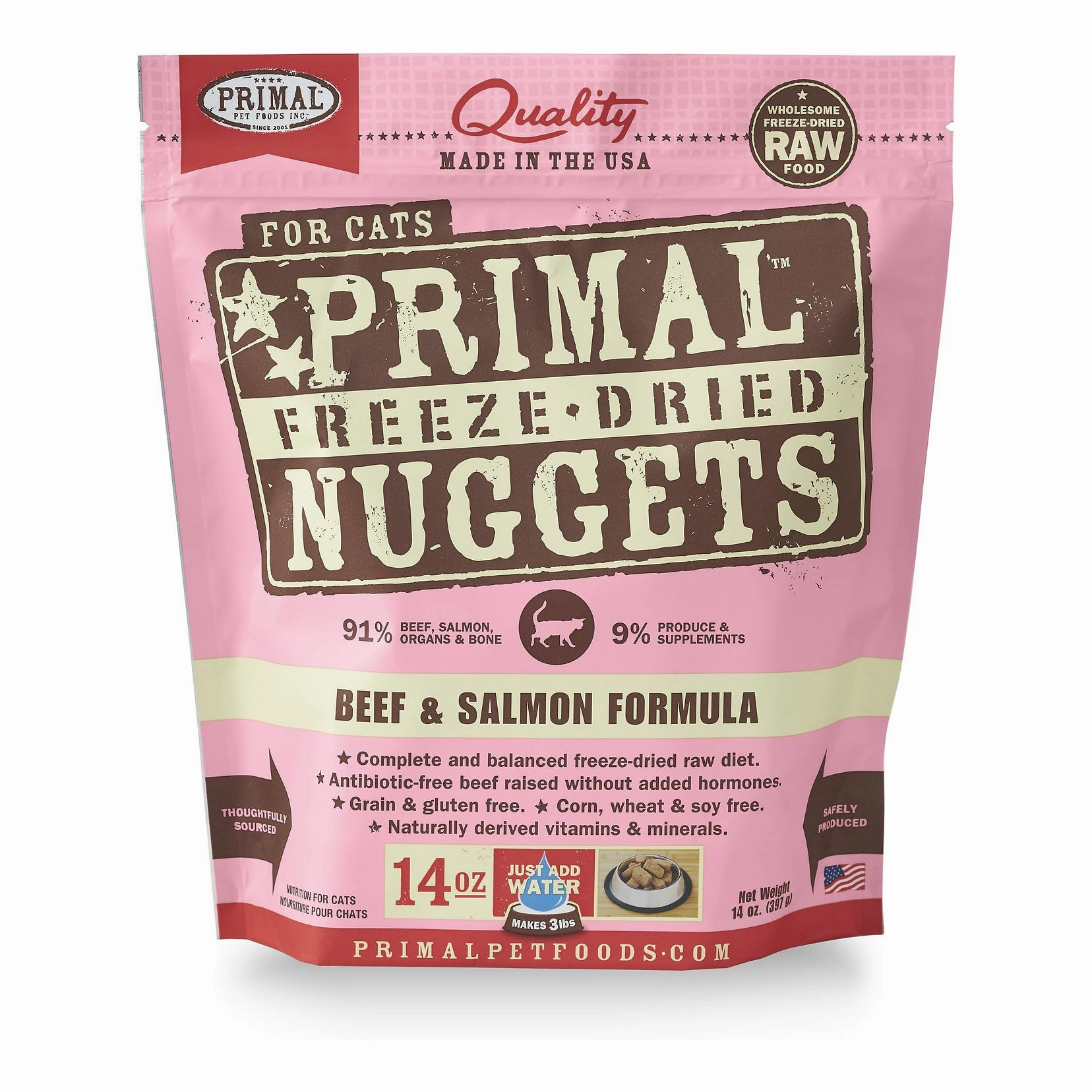 Primal Nuggets Beef & Salmon Freeze-Dried Cat Food cat supplies cat house cat tree cat feeder cat collar