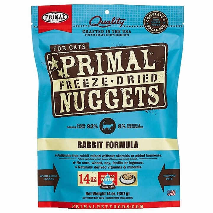 Primal Nuggets Rabbit Freeze-Dried Cat Food cat treats toys for cats cat hair remover cat cleaning supplies cat food bowl