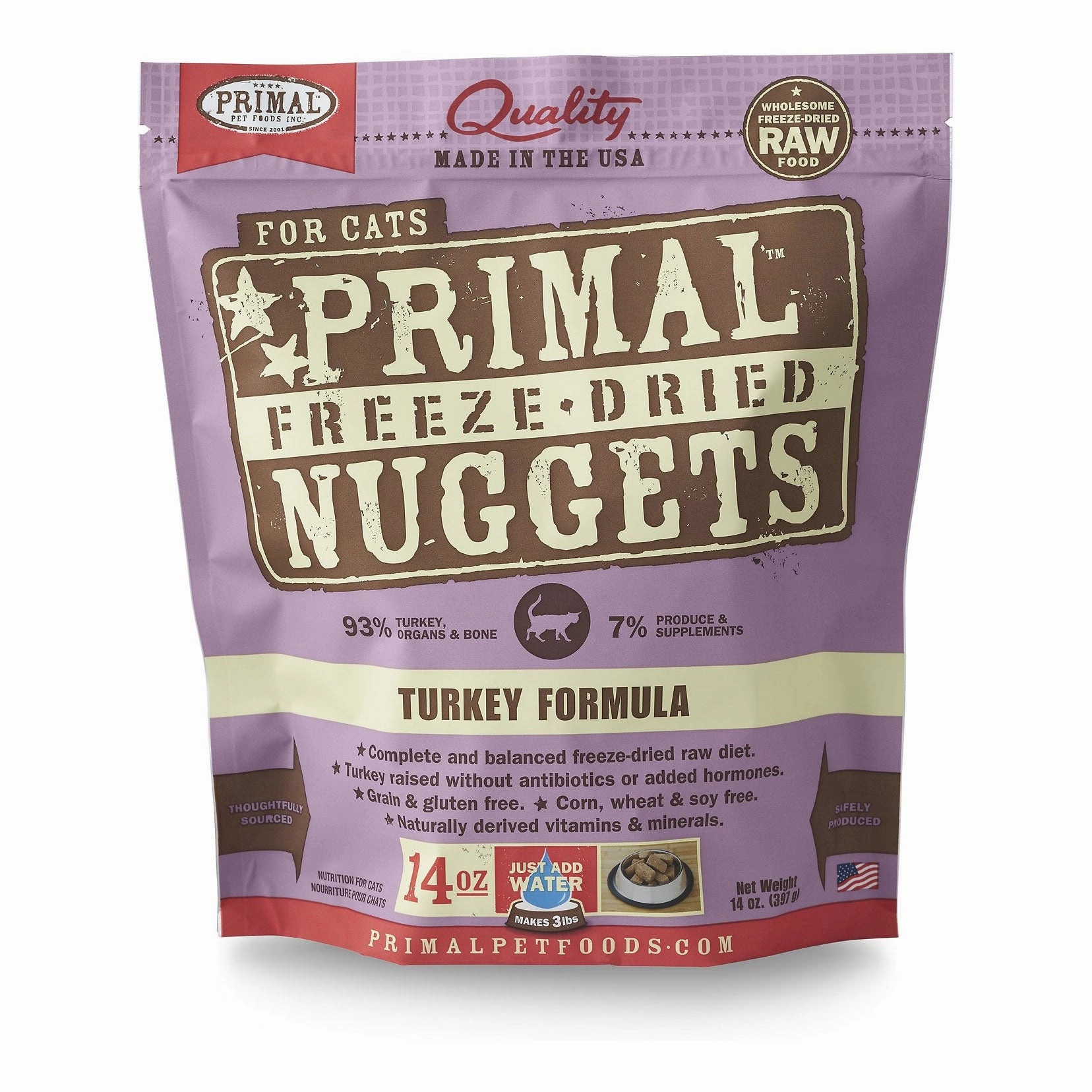 Primal Nuggets Turkey Freeze-Dried Cat Food cat treats toys for cats cat hair remover cat cleaning supplies cat food bowl