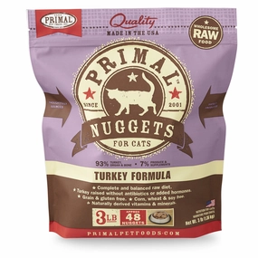 Primal Turkey Nuggets Frozen Cat Food cat treats toys for cats cat hair remover cat cleaning supplies cat food bowl