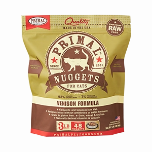 Primal Venison Nuggets Frozen Cat Food cat supplies cat house cat tree cat feeder cat collar