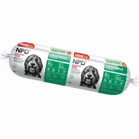 Prime100 NPD  Crocodile & Tapioca Grain Free Cooked Chilled Roll Dog Food 2kg (Exp 16Jul25) dog sweater dog tuxedo dog dress holiday dog outfit dog birthday shirt