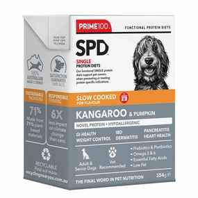 Prime100 SPD Slow Cooked Kangaroo & Pumpkin Wet Dog Food 354g dog sweater dog tuxedo dog dress holiday dog outfit dog birthday shirt