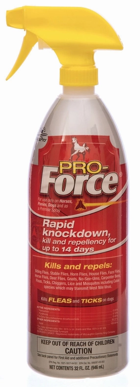 Pro-Force Fly Spray by Manna Pro, 32 oz pet shampoo pet brush pet wipes pet scissors pets comb