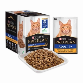 Pro Plan Chicken In Gravy Adult 7  Pouch Cat Food 85g x 12 dog travel bag car seat cover pet carrier for car training leash dog training whistle