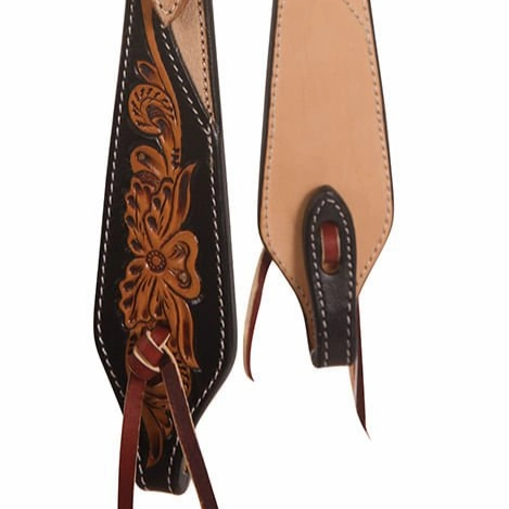 Professional's Choice Black Floral Roughout One Ear Headstall
