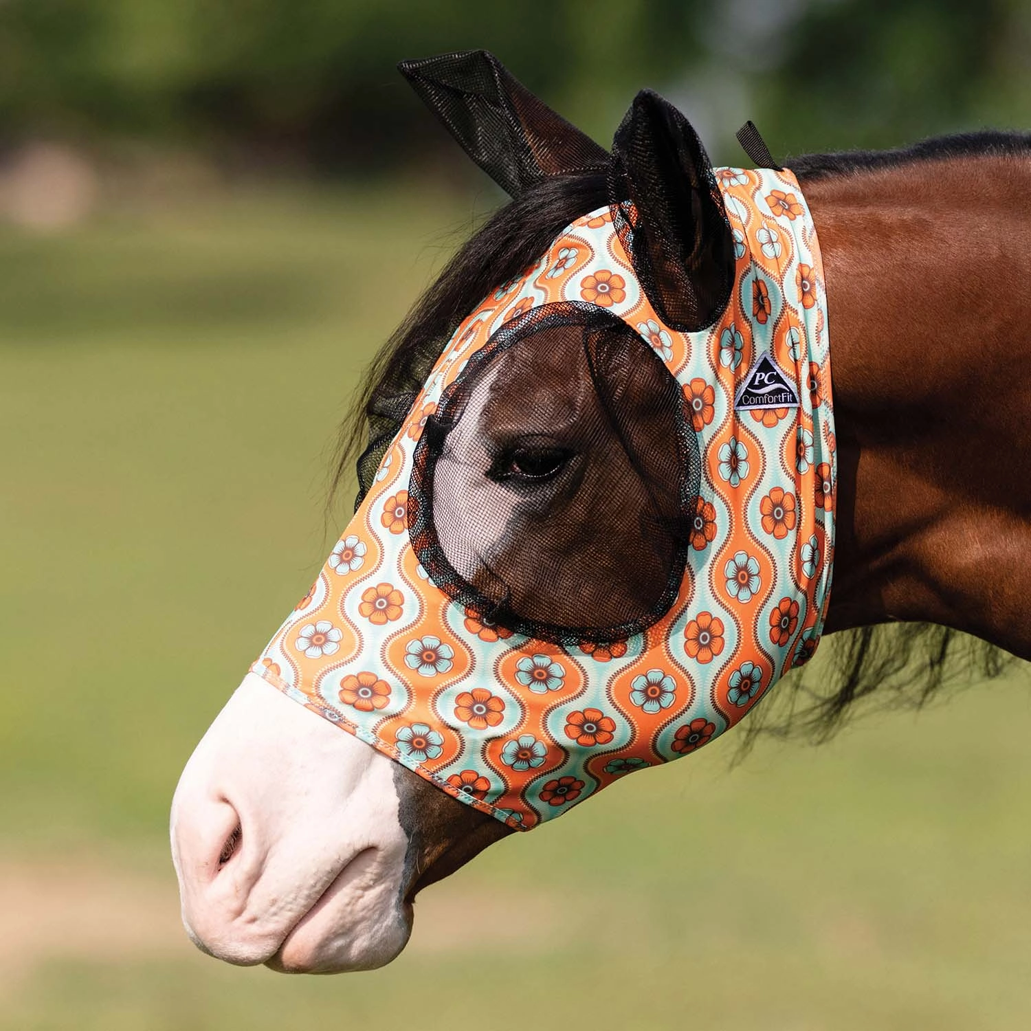Professional's Choice Comfort Fit Lycra Horse Fly Mask with Ears