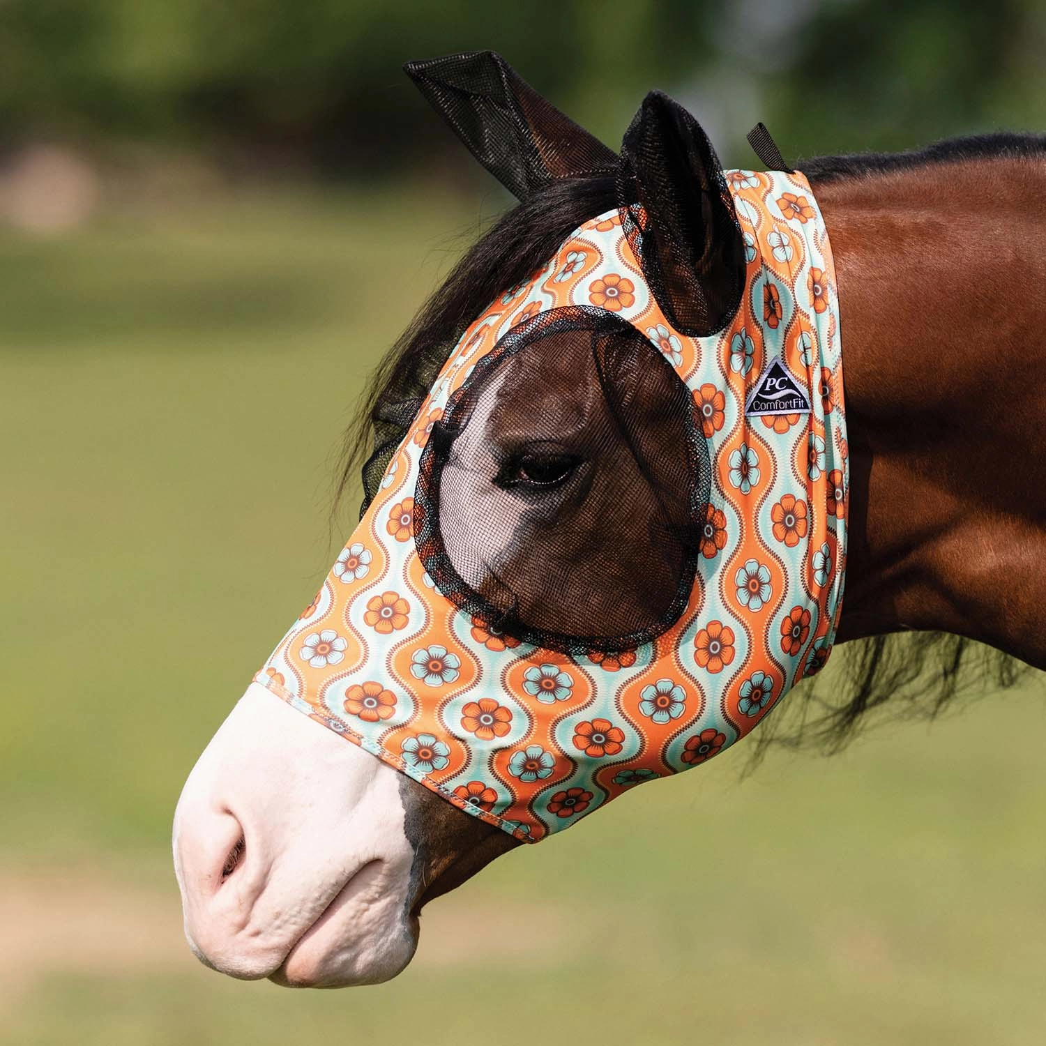 Professional's Choice Comfort Fit Lycra Horse Fly Mask with Ears