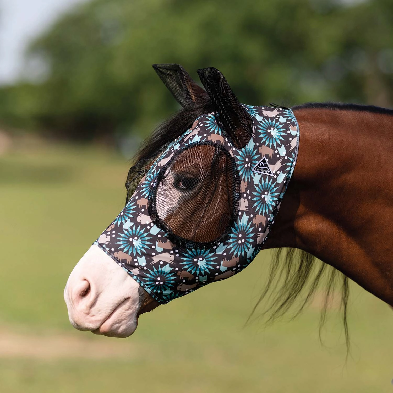 Professional's Choice Comfort Fit Lycra Horse Fly Mask with Ears