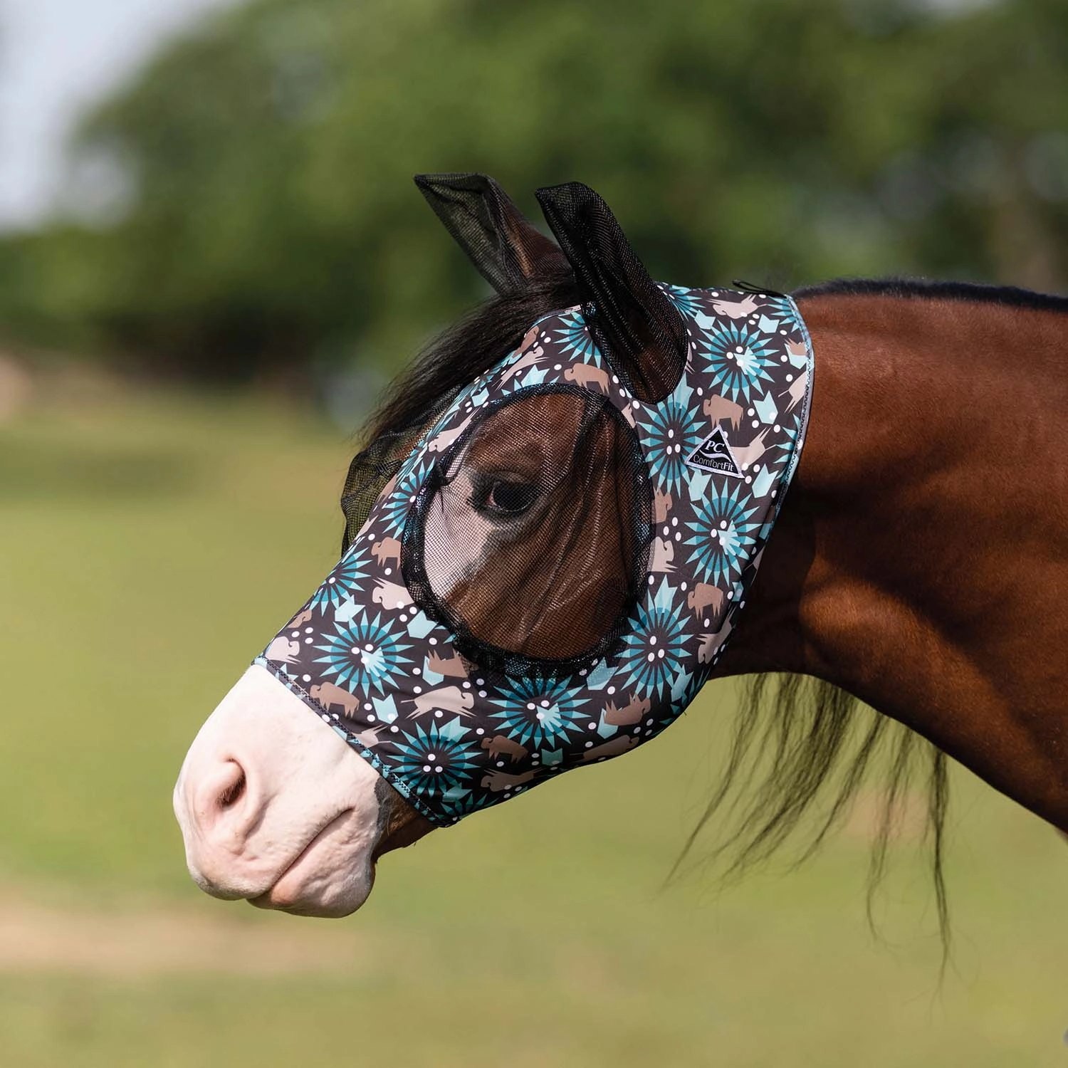 Professional's Choice Comfort Fit Lycra Horse Fly Mask with Ears