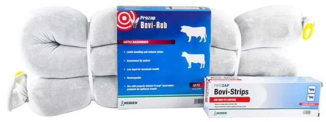 Prozap Bovi-Rub Cattle Backrubber & Bovi-Strips