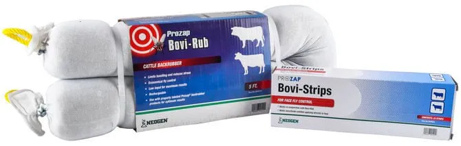 Prozap Bovi-Rub Cattle Backrubber & Bovi-Strips