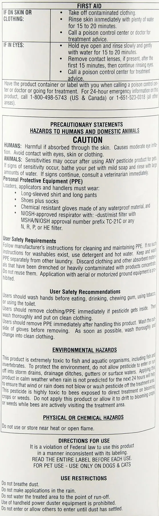 Prozap Insectrin Dust, 2 lb Shaker for Fly Control