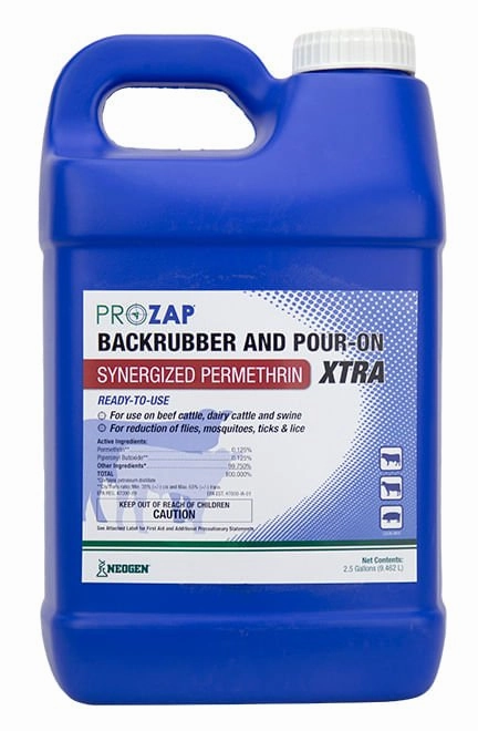 ProZap Backrubber & Pour-On Xtra Fly Insecticide, 2.5 gal