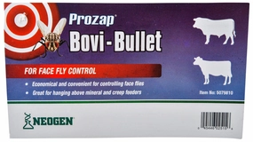 Prozap Bovi-Bullet for Face Fly Control sheep feed sheep mineral sheep hay sheep pellets sheep salt block