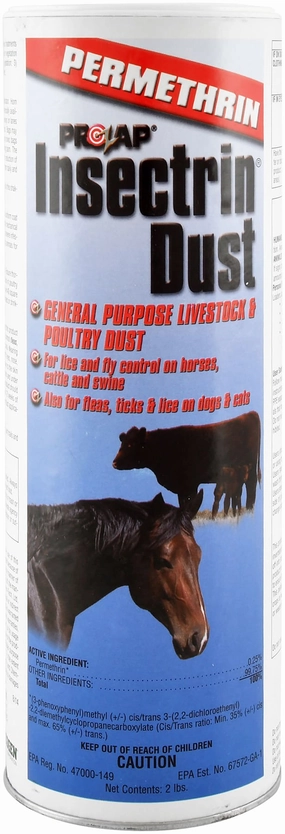 Prozap Insectrin Dust, 2 lb Shaker for Fly Control pet shampoo pet brush pet wipes pet scissors pets comb