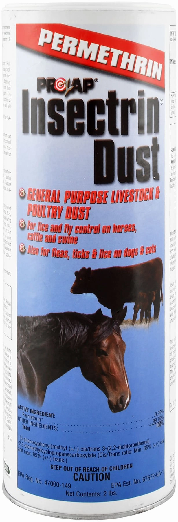 Prozap Insectrin Dust, 2 lb Shaker for Fly Control pet shampoo pet brush pet wipes pet scissors pets comb