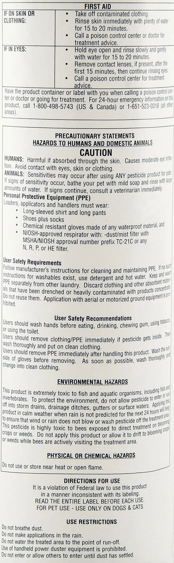 Prozap Insectrin Dust, 2 lb Shaker for Fly Control
