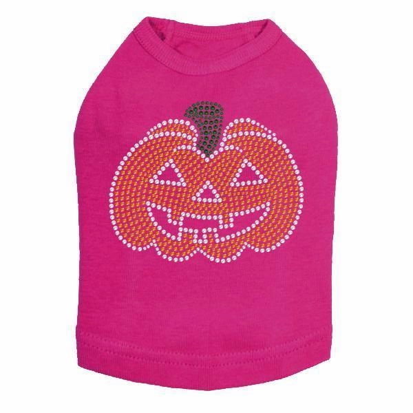 Pumpkin Rhinestone Dog Tank