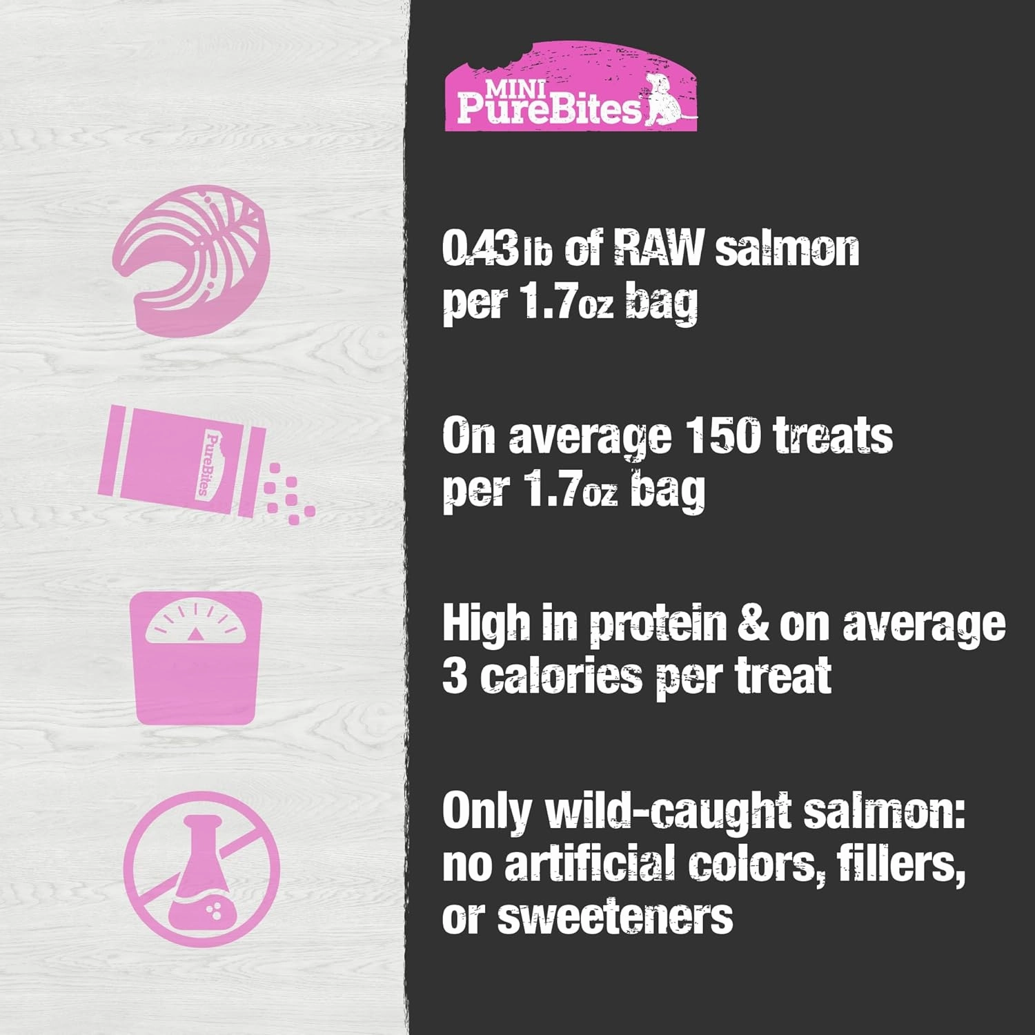 PureBites Freeze Dried Mini Training Treats - Salmon 49g