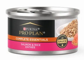 Purina Pro Plan Complete Essentials Adult Salmon & Rice in Sauce Entree Canned Cat Food cat calming diffuser cat stress relief anxiety cat treats cat relaxing spray pet mood aid