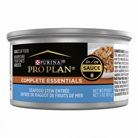 Purina Pro Plan Complete Essentials Adult Seafood Stew Entree in Sauce Canned Cat Food cat calming diffuser cat stress relief anxiety cat treats cat relaxing spray pet mood aid