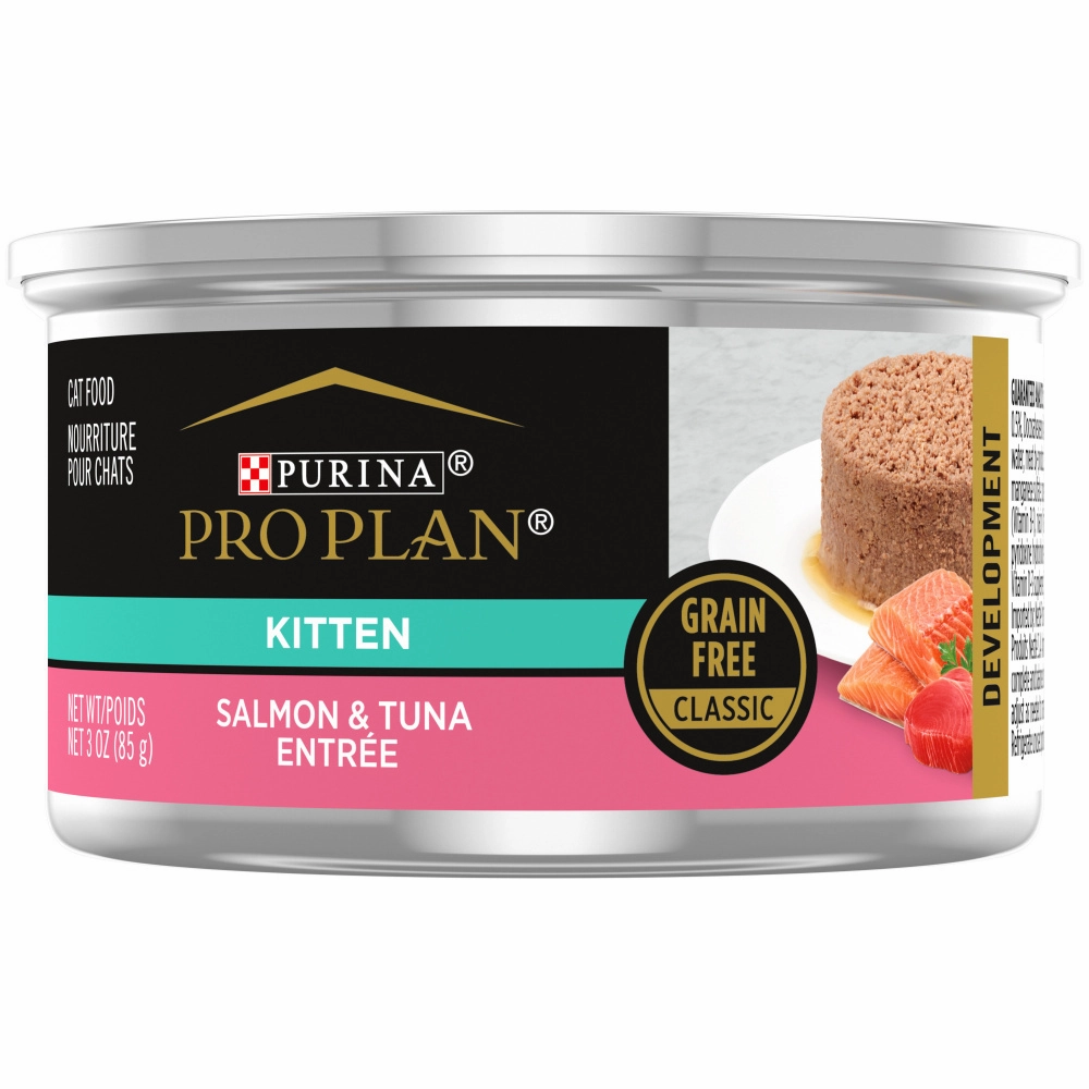 Purina Pro Plan Grain-Free Pate Salmon & Tuna Entree Pull-Top Can Wet Kitten Food cat calming diffuser cat stress relief anxiety cat treats cat relaxing spray pet mood aid