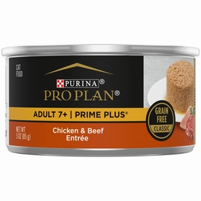 Purina Pro Plan Prime Plus 7  Chicken & Beef Entree Classic Canned Cat Food cat calming diffuser cat stress relief anxiety cat treats cat relaxing spray pet mood aid