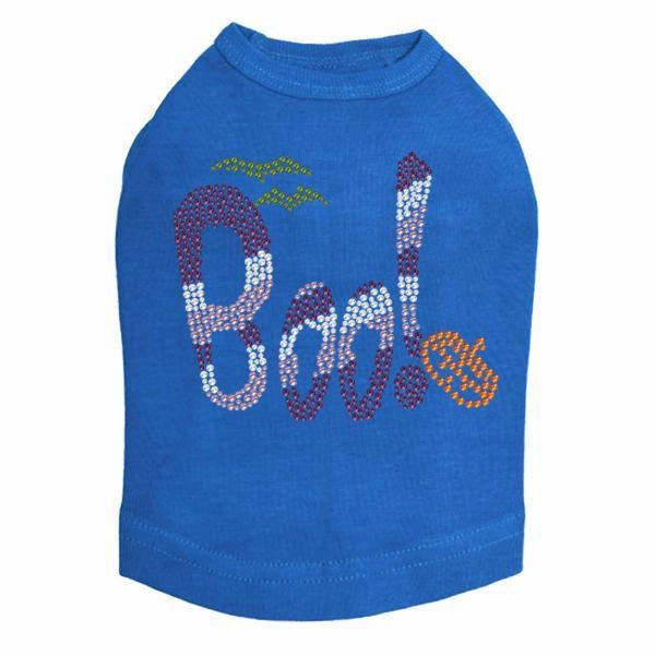 Purple Boo Rhinestone Dog Tank