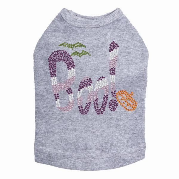 Purple Boo Rhinestone Dog Tank