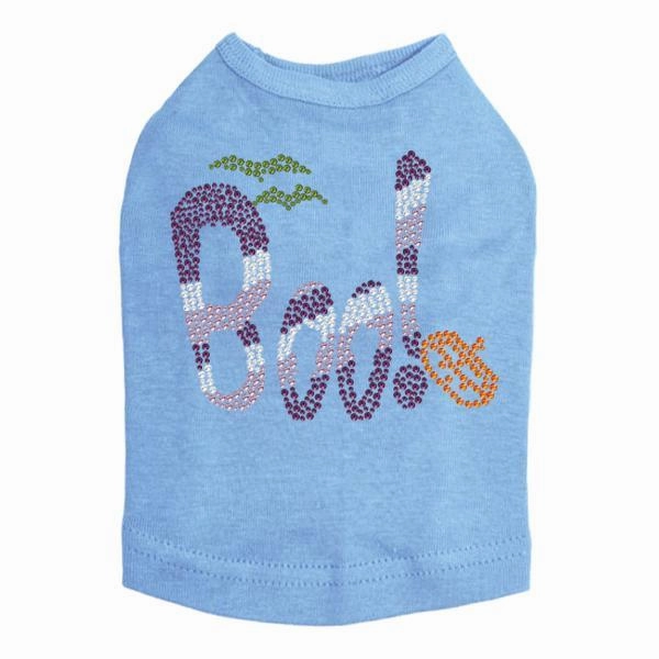 Purple Boo Rhinestone Dog Tank