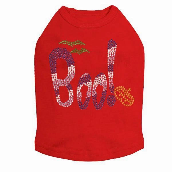 Purple Boo Rhinestone Dog Tank