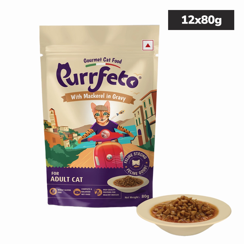 Purrfeto Mackerel in Gravy Adult Cat Wet Food