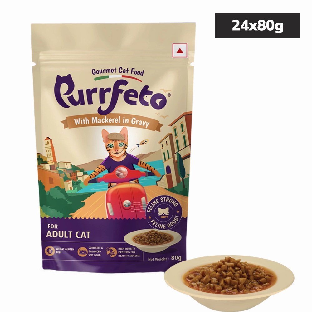 Purrfeto Mackerel in Gravy Adult Cat Wet Food