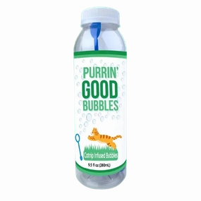 Purrin' Good Bubbles for Cats- Catnip Infused cat toys interactive cat toys cat teaser wand cat balls cat laser pointer